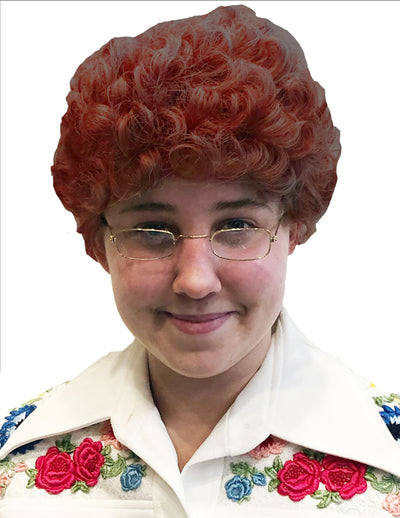 My hip! It's the Memaw Wig! With this hair you'll be able to bake apple pies, count change at the pharmacy, and squeeze any cheek at the family reunion. Just don't forget your walker. the view  Ramune  old woman  old lady  memaw wig  memaw  Lorin  grandmas house  grandma  golden girls  curly  blanche