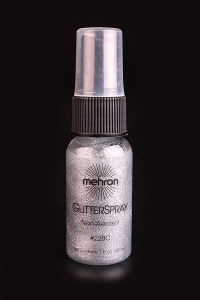 silver mehron glitter spray