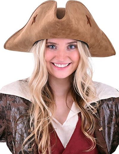 Suede Women's Pirate Hat
