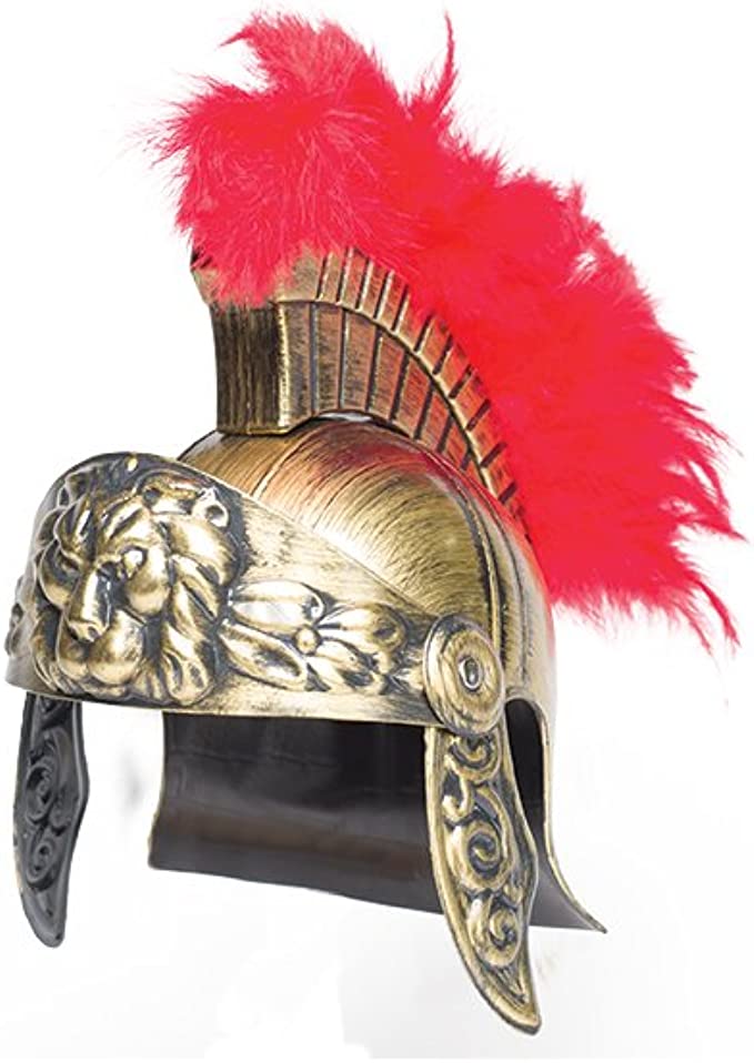 Gladiator Lion Helmet - Red Plume