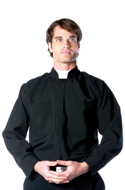 Long Sleeve Priest Shirt w/ Deluxe Collar