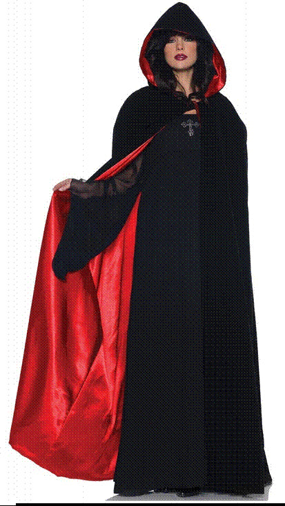 63 inch Deluxe Velvet Cape with Satin Lining - Costume Holiday House