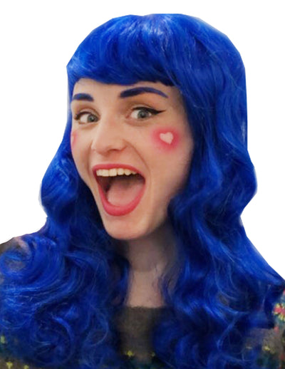 Anyone else feel like they're living in a teenage dream? Maybe it's because I'm wearing... the Katy Wig! Whether you're a firework or you kissed a girl and you liked it, the Katy Wig is the hair for you. superbowl  pop star  andy  Women's Wigs  Wigs & Facial Hair  remune  Lorin  katy wig  Katy Perry  brown long wig  blue wig  black long wig