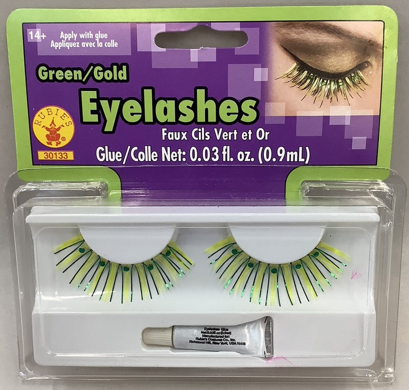 Green and Gold Eyelashes
