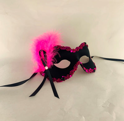 Jasmine Eye Mask- Black/Pink