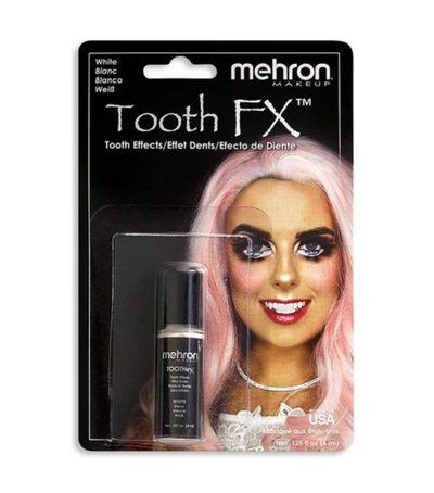 white tooth fx tooth paint mehron makeup