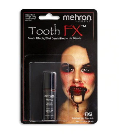 blood red tooth paint tooth fx mehron makeup