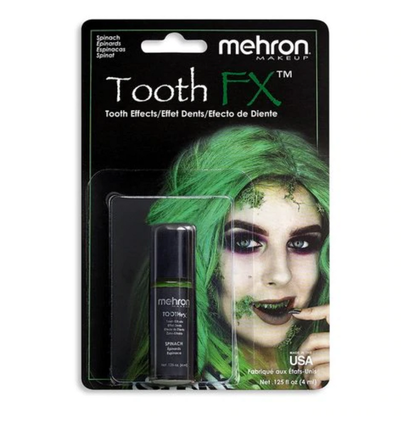 spinach green tooth fx tooth pain mehron makeup
