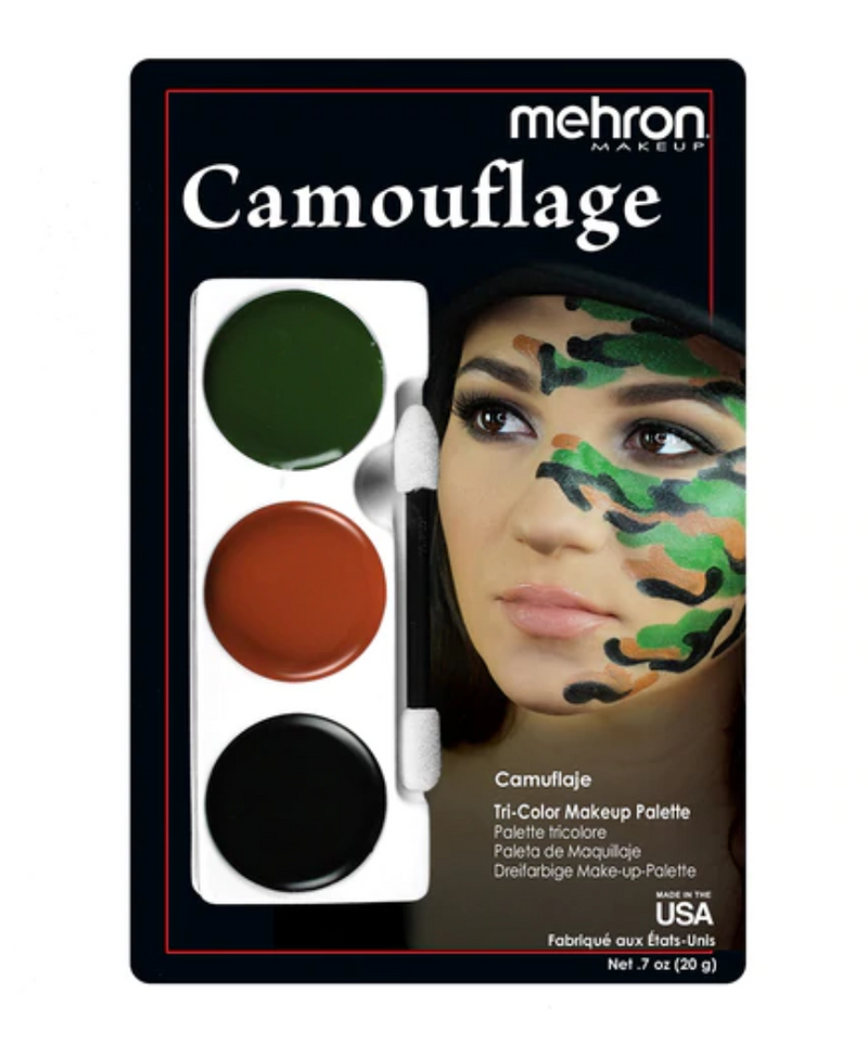 mehron camouflage tri color makeup palette