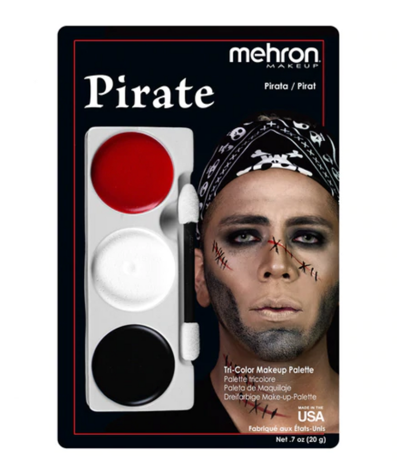 pirate mehron makeup tri color palette