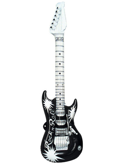 black inflatable guitar rockstar prop