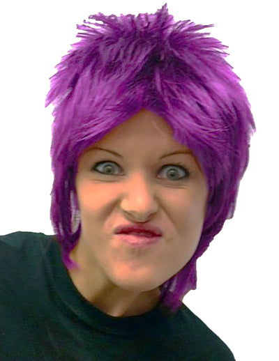 This funky Rod Stewart inspired wig is perfect for any rockstar look! Short Wigs  rod stewart  rocker  Rock Stars  rock star  punk  pop star  pink  pageboy  page boy  Men's Wigs  Lorin  long wig  long  Lacey Wigs and Facial Hair  extra long  cosplay  color wig  blonde  black