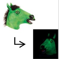 Fluorescent Green Horse Mask - Blacklight Blast Latex Mask