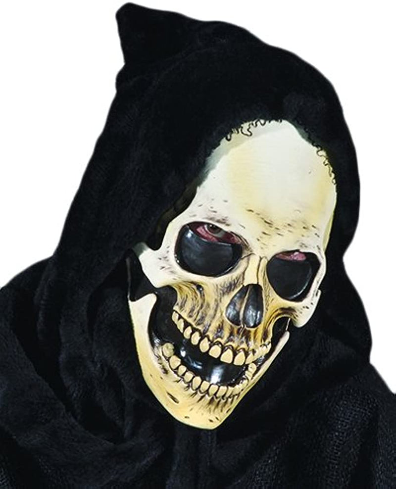 Hooded Grim Skull - Latex Mask