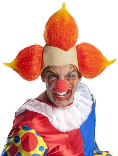 Evil Clown Wig With Bald Cap