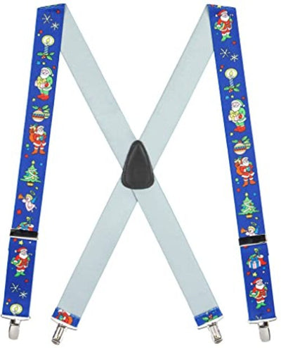 Blue Christmas Suspenders