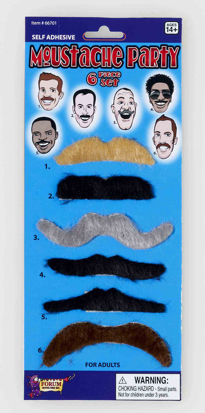 Moustache Party Six Piece Set