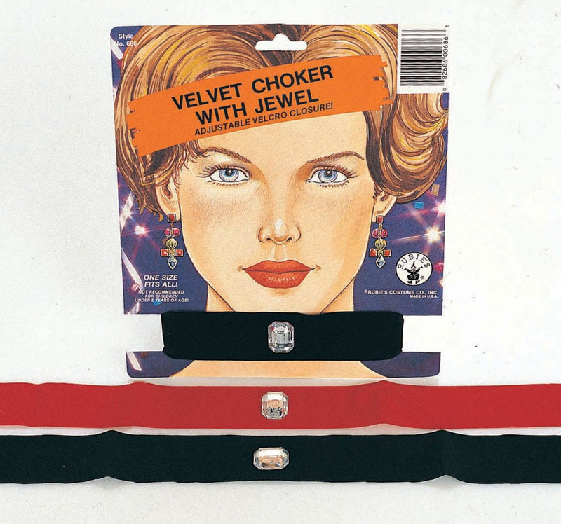 Velvet Choker with Jewel