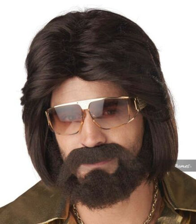 Sexy 70's Man Wig, Moustache & Beard