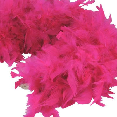 6ft Jumbo Turkey Feather Boa - Hot Pink