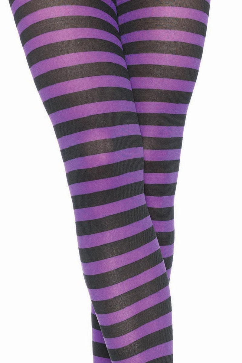 purple leg avenue striped tights