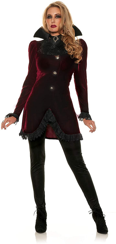 belladonna witch vampire costume adult women burgundy velvet red dark maroon