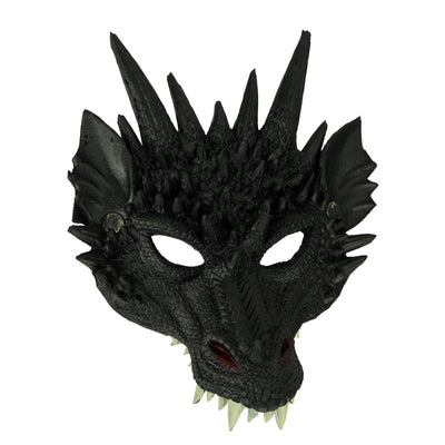 Super Soft Fantasy Dragon Mask - Black