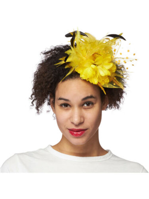 Yellow Trim Sunburst Fascinator Chicago Costume Company