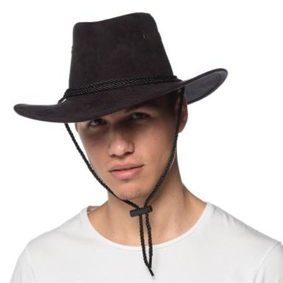 Suede Cowboy Hat - Black