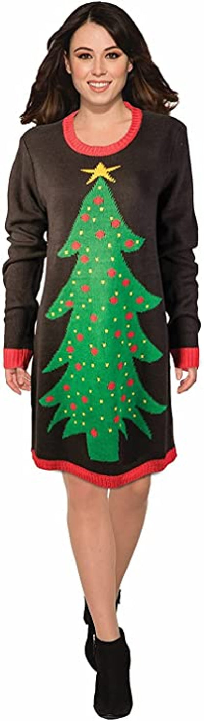 Tree Christmas Sweater Dress
