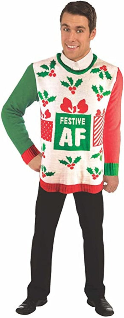 "Festive AF" Ugly Christmas Sweater