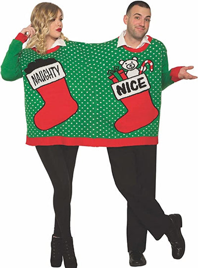 Naughty and Nice Stocking - Connected Adult Sweater