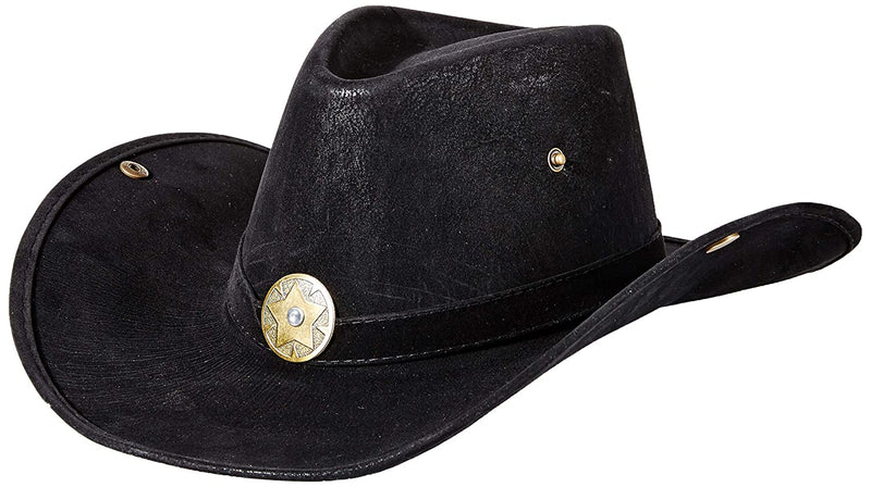 Leather like Cowhand Hat