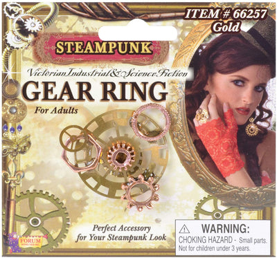 Steampunk Gear Ring Gold
