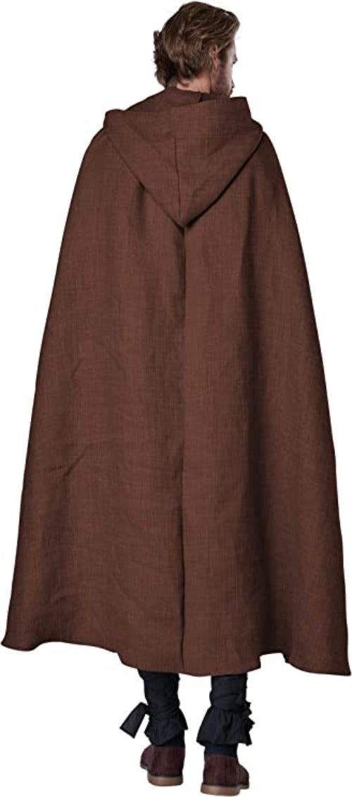 Brown Hooded Cloak - Adult Costume