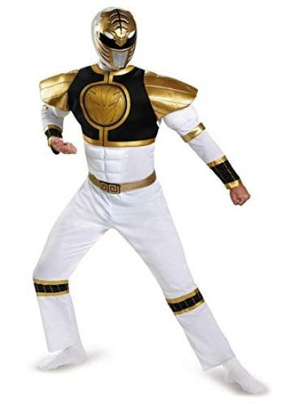 White Ranger Classic Muscle Costume - Adult