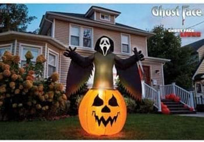 Ghost Face® Pumpkin Lawn Inflatable
