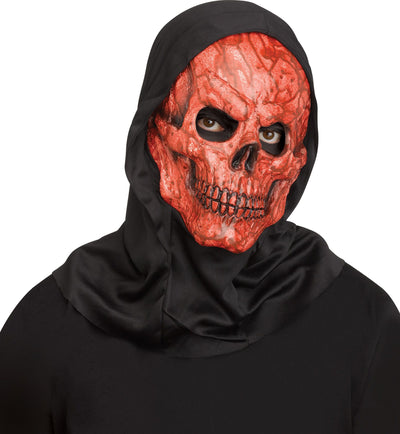 Hooded Skeleton Latex Mask