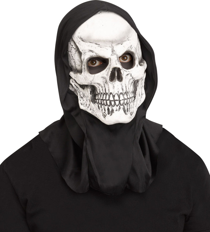 Hooded Skeleton Latex Mask