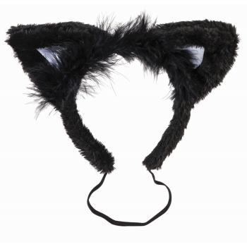 black furry cat ears 