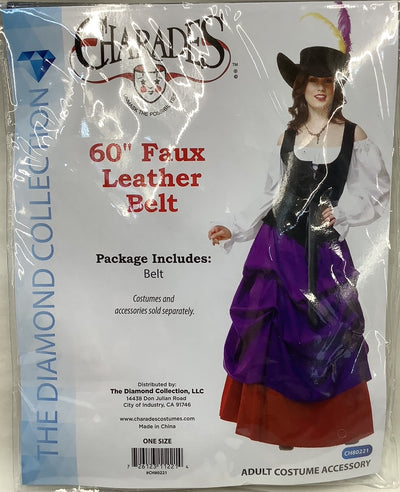 60" Faux Leather Belt
