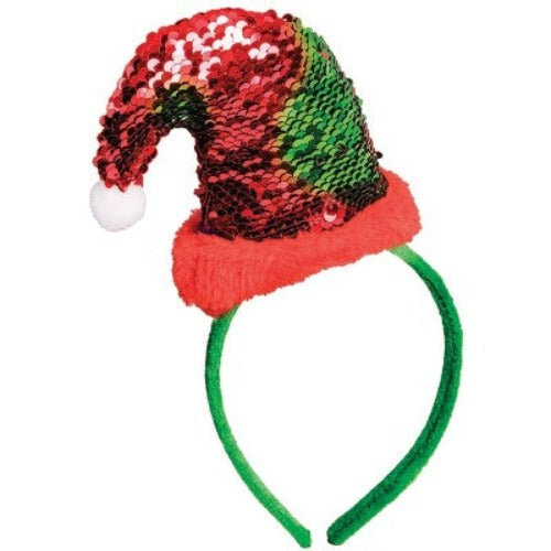 Magic Sequin Santa Hat - Headband