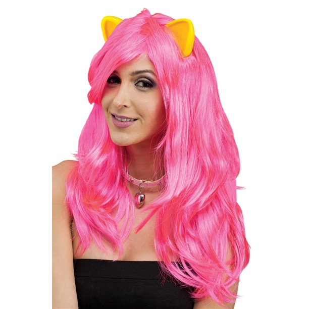 Pink Cat Wig with Yellow Ears