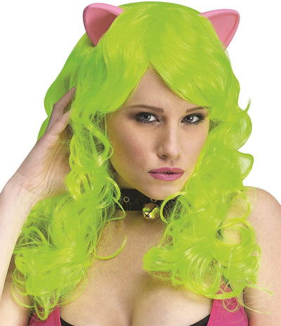 Yellow Cat Wig with Pink Ears