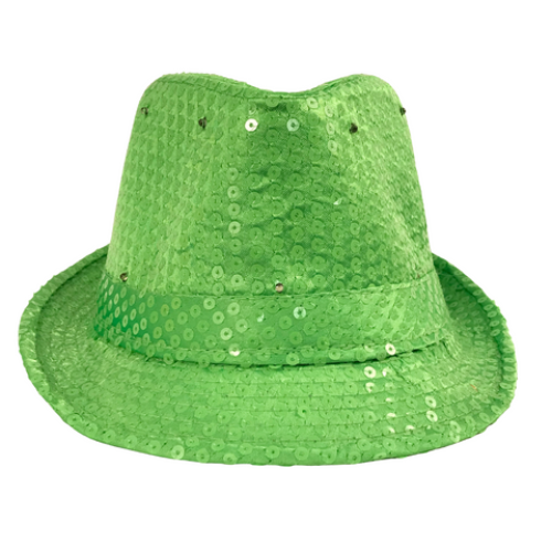 Green neon light up hat