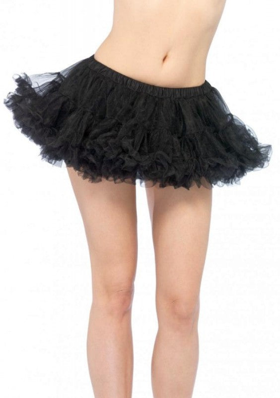 Puffy Chiffon Mini Petticoats-Black