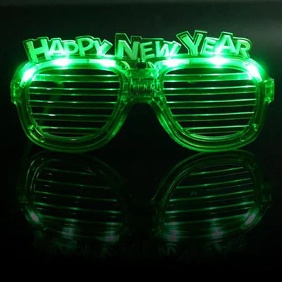 Light Up New Year Shutter Shades-Green