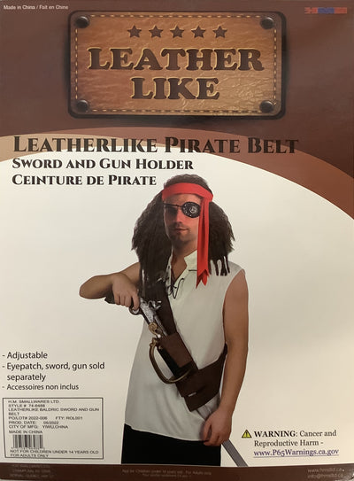 Leather Like - Pirate Sword & Gun Holder Belt