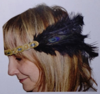 1920's Feathered Headband - Adult Accessory