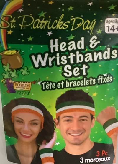 St. Patrick's Day Head & Wristbands Set